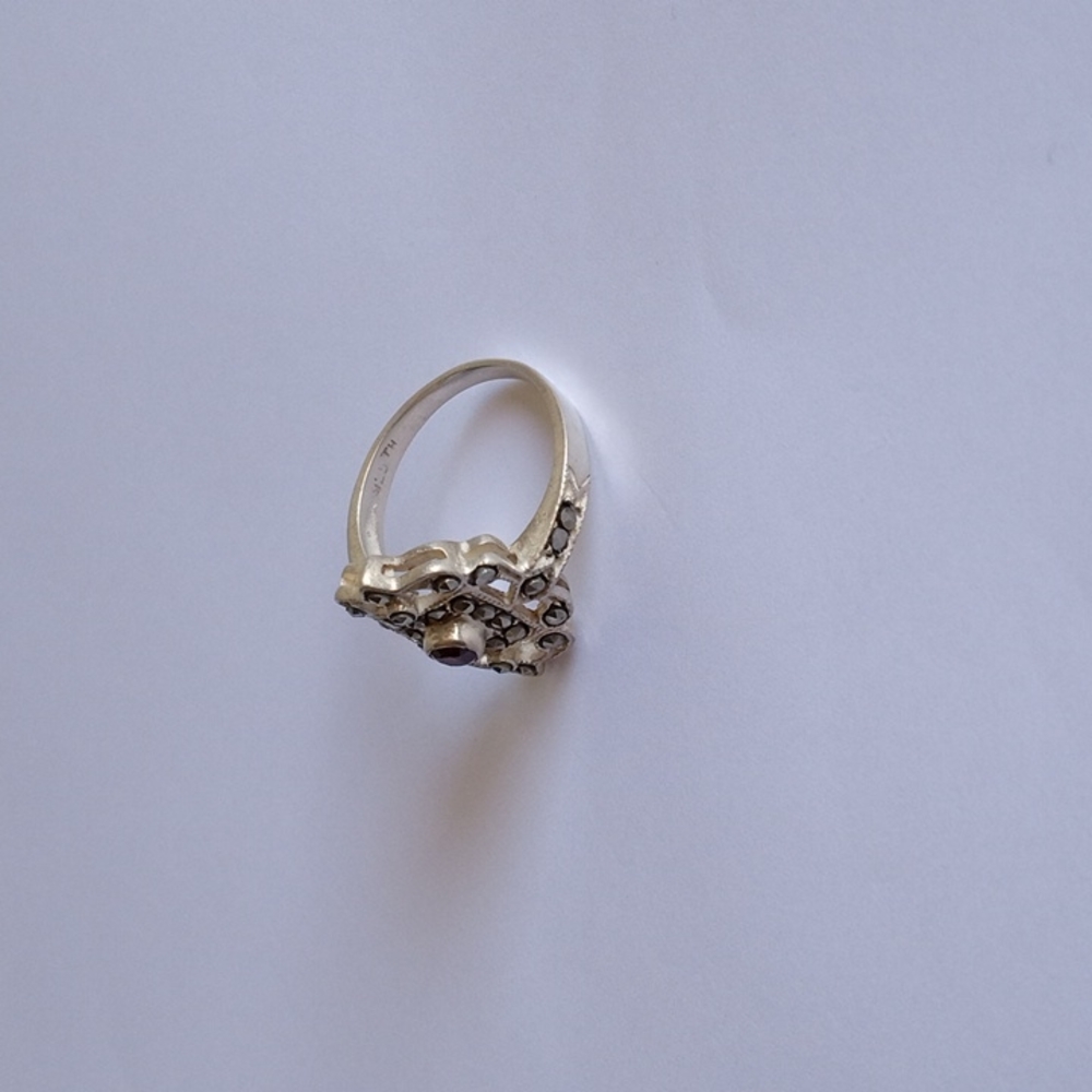 Sterling silver Marcasite ring - Picture 3 of 5